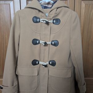 Women's Camel Toggle Coat